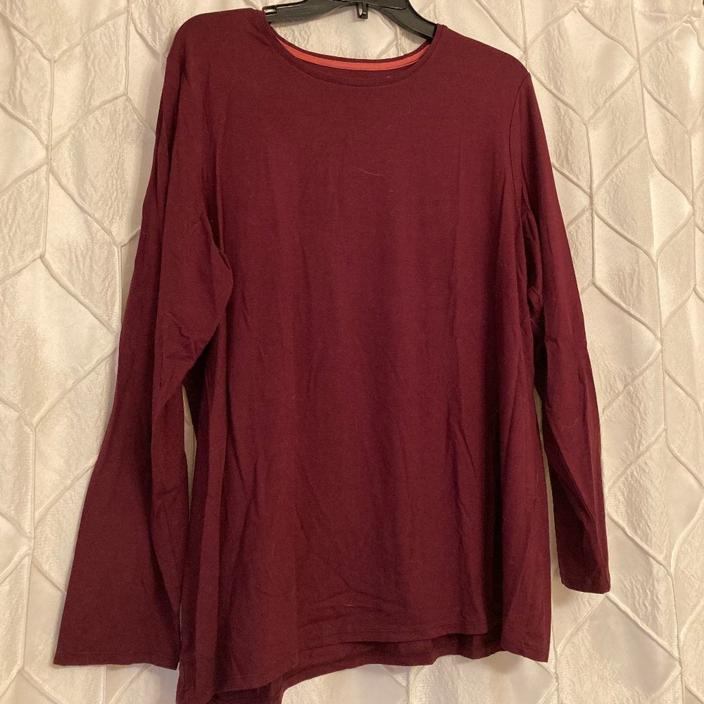 Wine colored knit top
